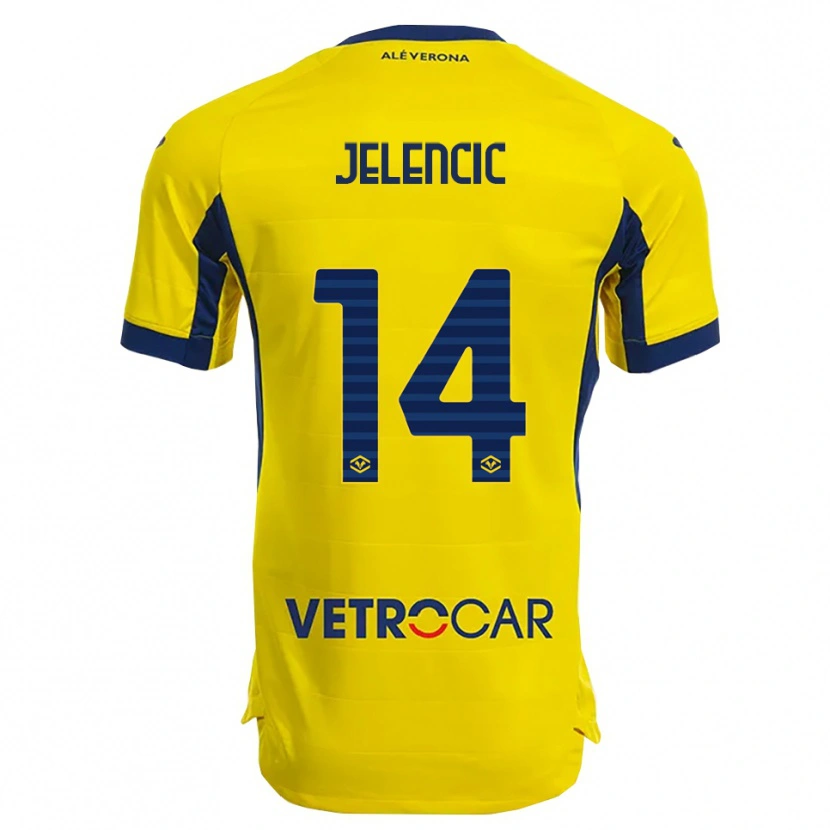 Danxen Mujer Camiseta Ana Jelencic #14 Amarillo Marino 2ª Equipación 2025/26 La Camisa
