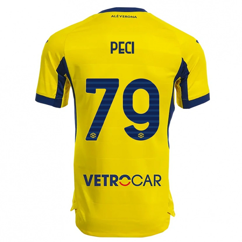 Danxen Mujer Camiseta Jurgen Peci #79 Amarillo Marino 2ª Equipación 2025/26 La Camisa