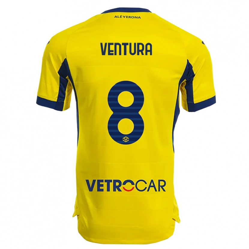 Danxen Mujer Camiseta Ciro Ventura #8 Amarillo Marino 2ª Equipación 2025/26 La Camisa