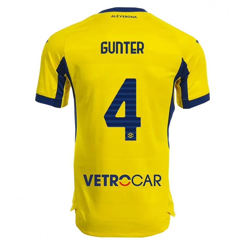 Danxen Mujer Camiseta Koray Günter #4 Amarillo Marino 2ª Equipación 2025/26 La Camisa