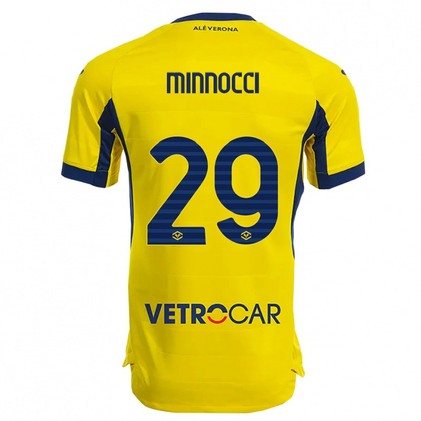 Danxen Mujer Camiseta Valerio Minnocci #29 Amarillo Marino 2ª Equipación 2025/26 La Camisa