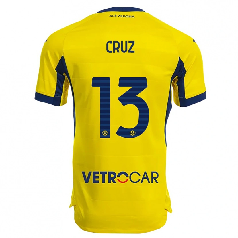 Danxen Mujer Camiseta Juan Manuel Cruz #13 Amarillo Marino 2ª Equipación 2025/26 La Camisa