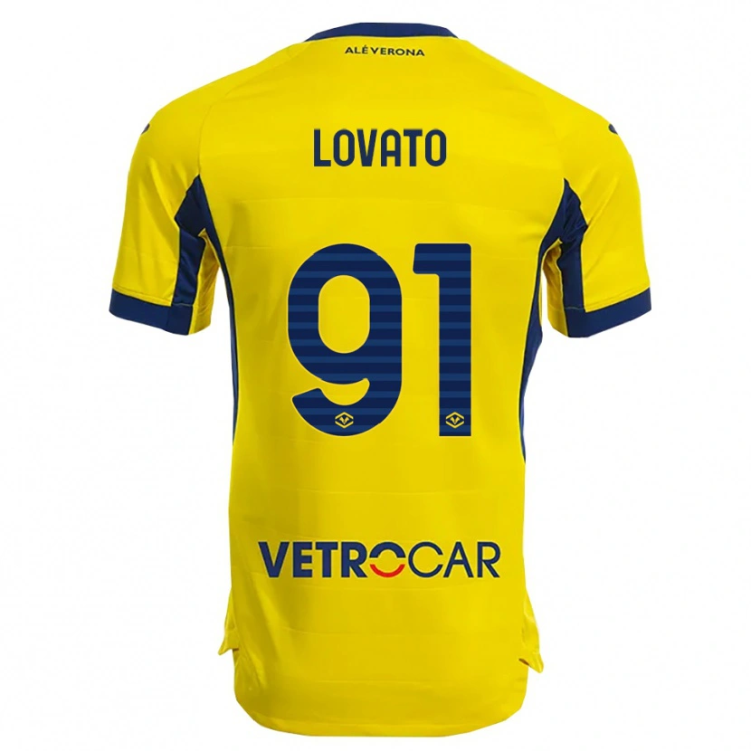 Danxen Mujer Camiseta Enrico Lovato #91 Amarillo Marino 2ª Equipación 2025/26 La Camisa