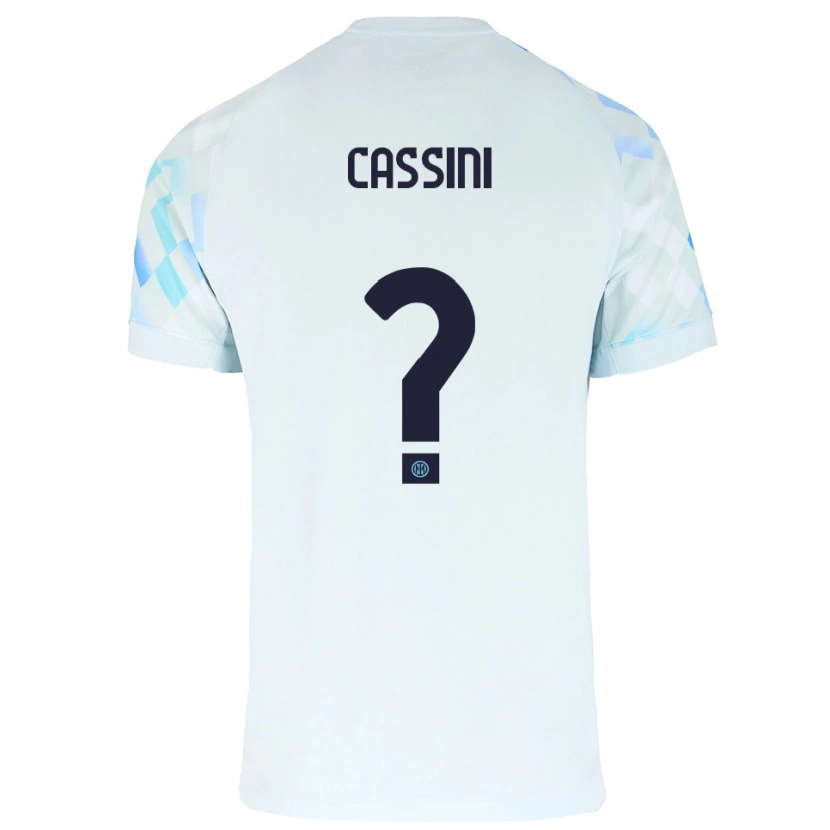 Danxen Mujer Camiseta Tommaso Cassini #0 Blanco Azul 2ª Equipación 2025/26 La Camisa