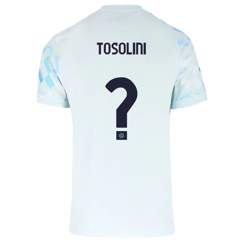 Danxen Mujer Camiseta Nicolas Tosolini #0 Blanco Azul 2ª Equipación 2025/26 La Camisa