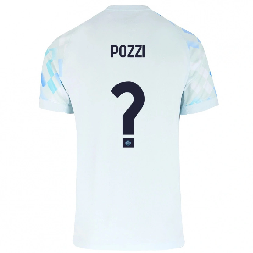Danxen Mujer Camiseta Andrea Pozzi #0 Blanco Azul 2ª Equipación 2025/26 La Camisa