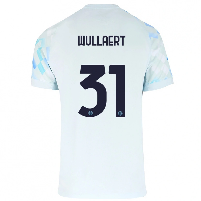 Danxen Mujer Camiseta Tessa Wullaert #31 Blanco Azul 2ª Equipación 2025/26 La Camisa