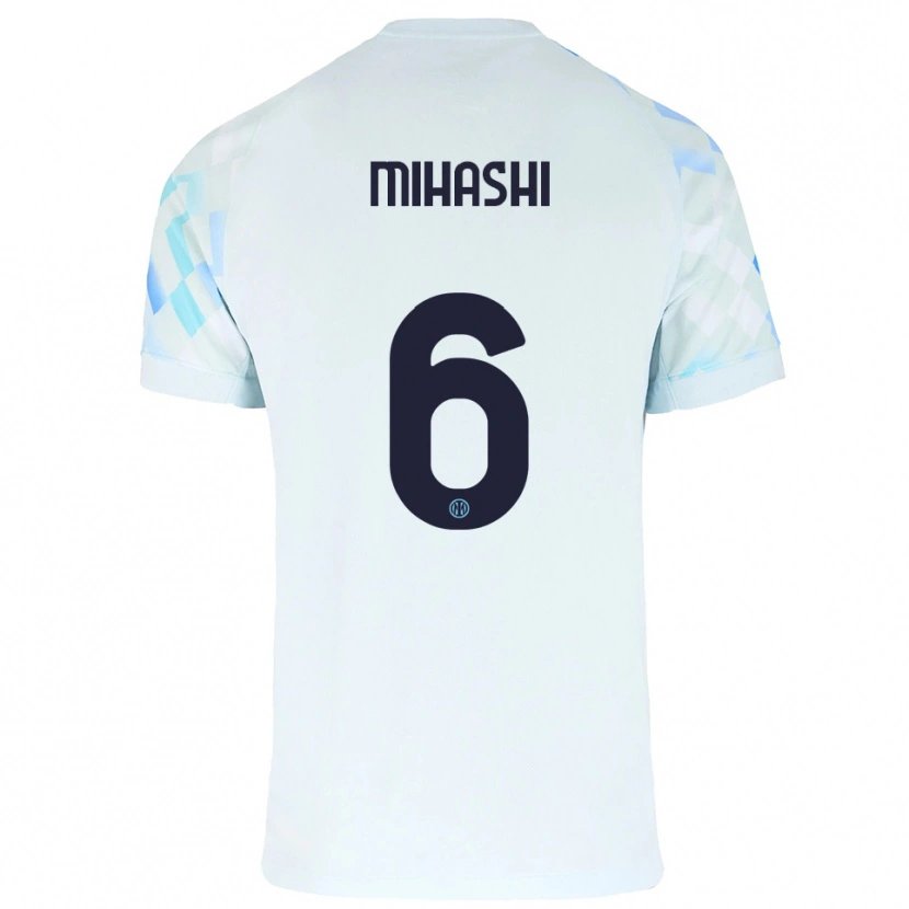 Danxen Mujer Camiseta Mana Mihashi #6 Blanco Azul 2ª Equipación 2025/26 La Camisa