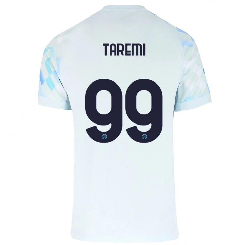 Danxen Mujer Camiseta Mehdi Taremi #99 Blanco Azul 2ª Equipación 2025/26 La Camisa