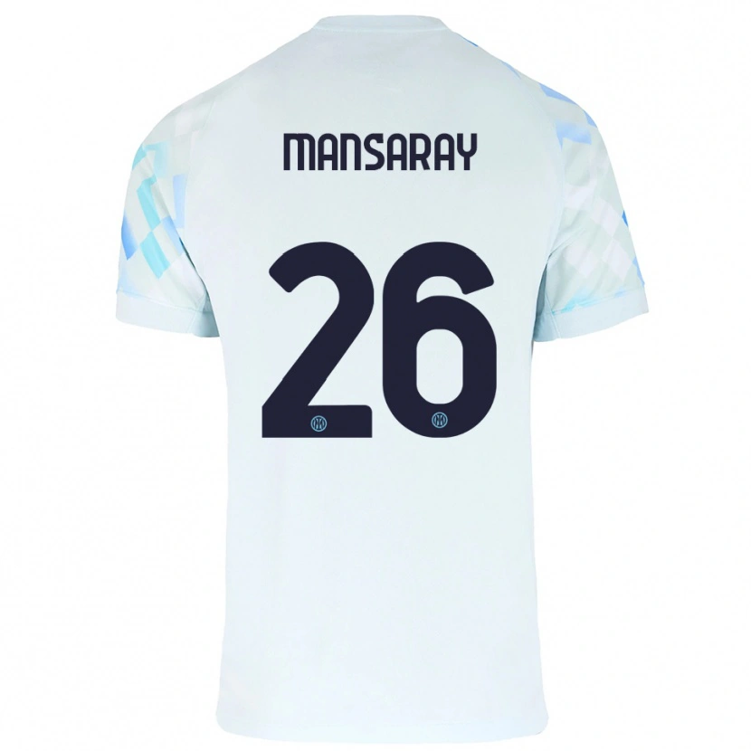 Danxen Mujer Camiseta Jasmin Mansaray #26 Blanco Azul 2ª Equipación 2025/26 La Camisa