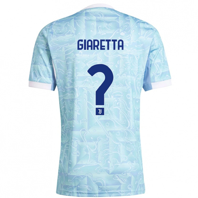 Danxen Mujer Camiseta Emanuele Giaretta #0 Azul Cielo Amarillo 2ª Equipación 2025/26 La Camisa