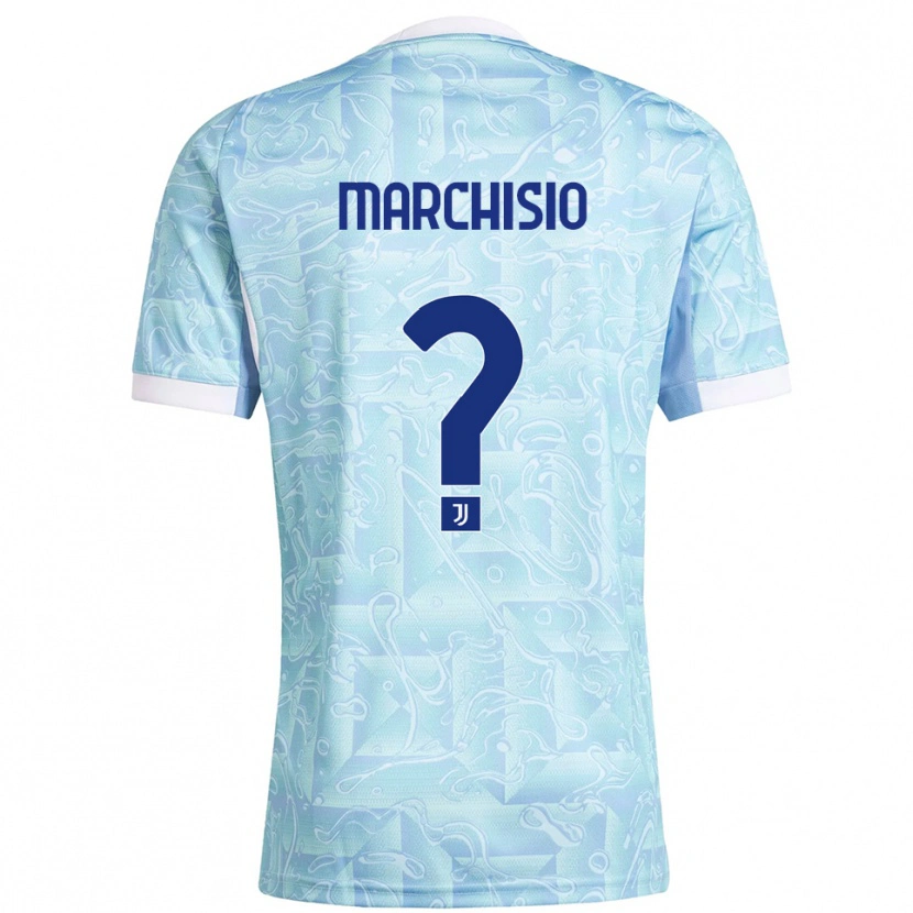 Danxen Mujer Camiseta Davide Marchisio #0 Azul Cielo Amarillo 2ª Equipación 2025/26 La Camisa