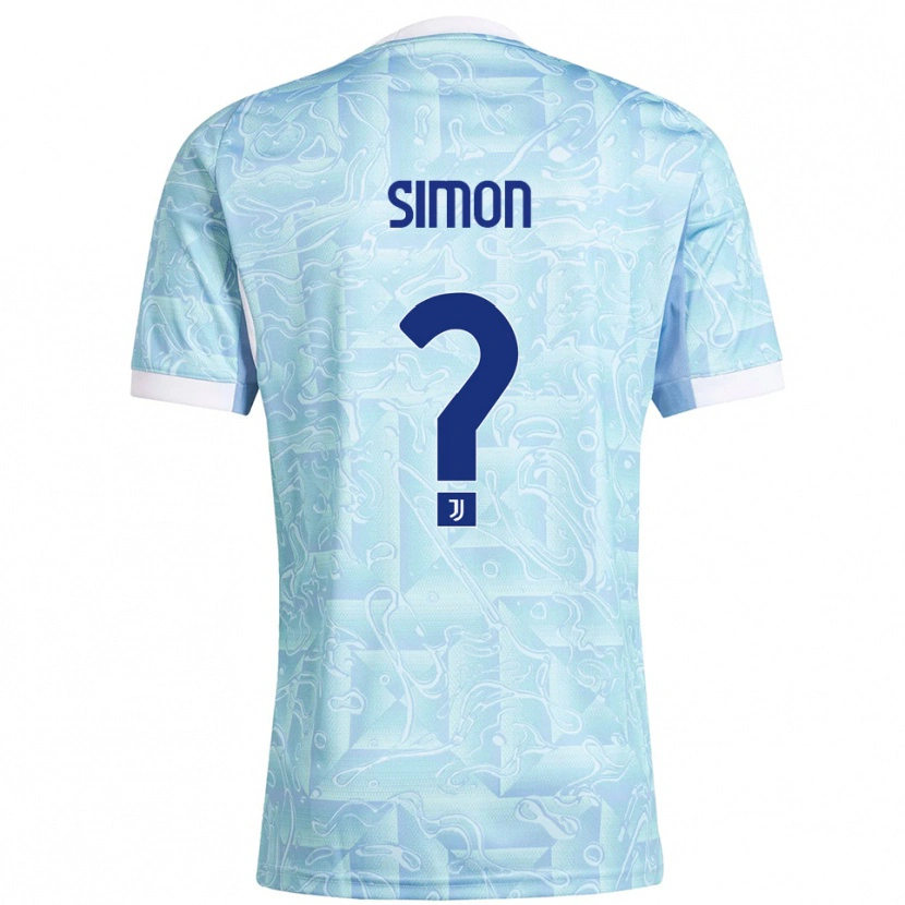 Danxen Mujer Camiseta Bénédicte Simon #0 Azul Cielo Amarillo 2ª Equipación 2025/26 La Camisa