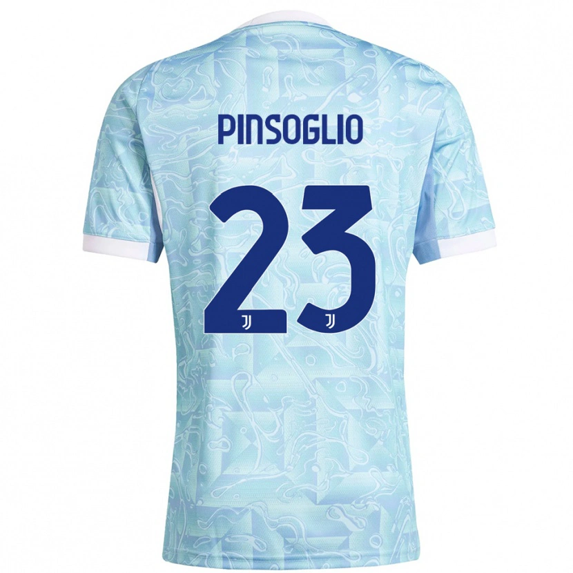 Danxen Mujer Camiseta Carlo Pinsoglio #23 Azul Cielo Amarillo 2ª Equipación 2025/26 La Camisa