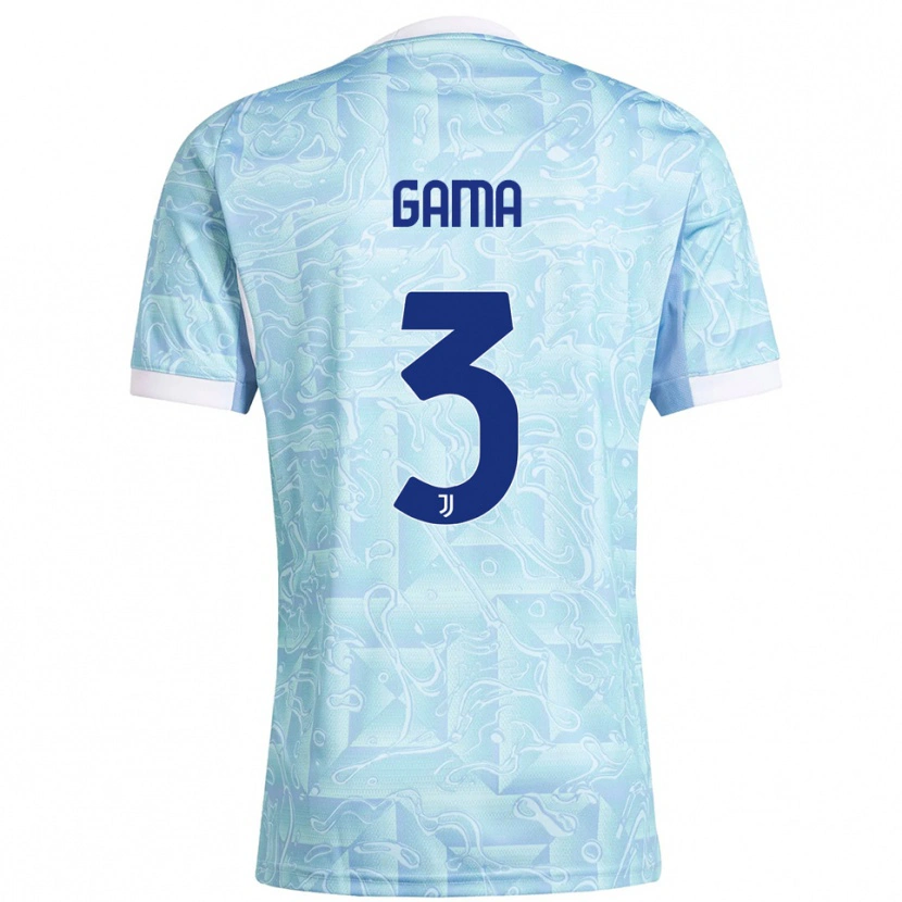 Danxen Mujer Camiseta Sara Gama #3 Azul Cielo Amarillo 2ª Equipación 2025/26 La Camisa