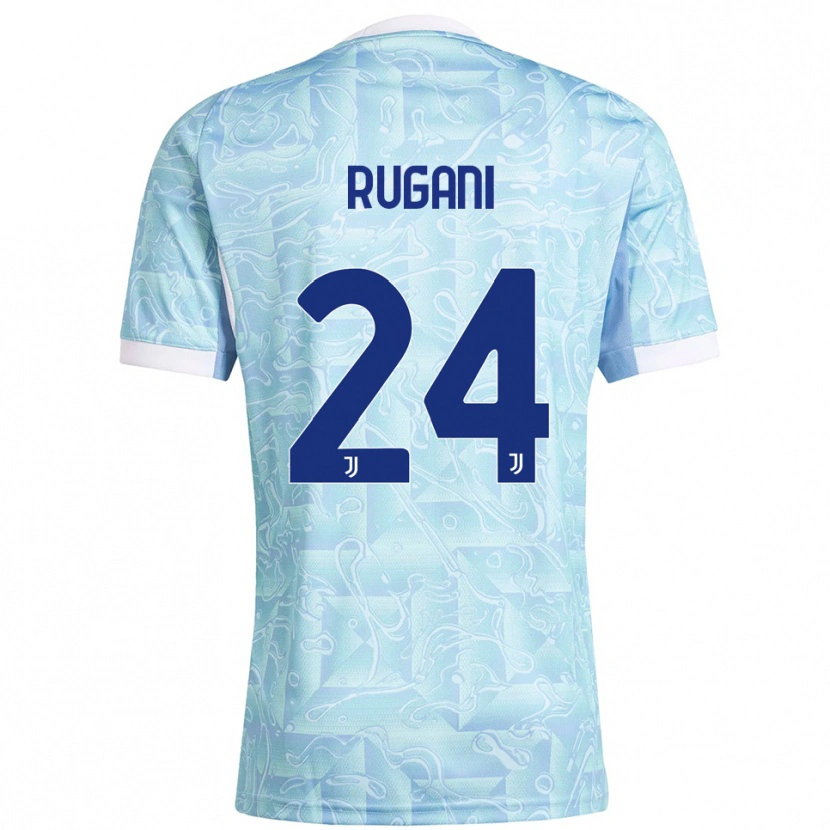 Danxen Mujer Camiseta Daniele Rugani #24 Azul Cielo Amarillo 2ª Equipación 2025/26 La Camisa