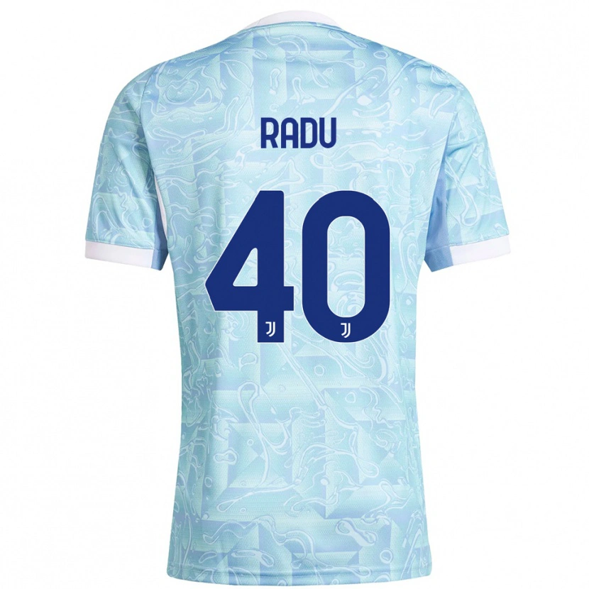 Danxen Mujer Camiseta Riccardo Radu #40 Azul Cielo Amarillo 2ª Equipación 2025/26 La Camisa