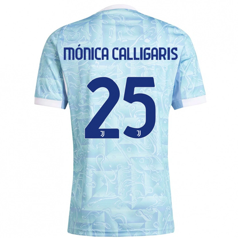 Danxen Mujer Camiseta Viola Mónica Calligaris #25 Azul Cielo Amarillo 2ª Equipación 2025/26 La Camisa