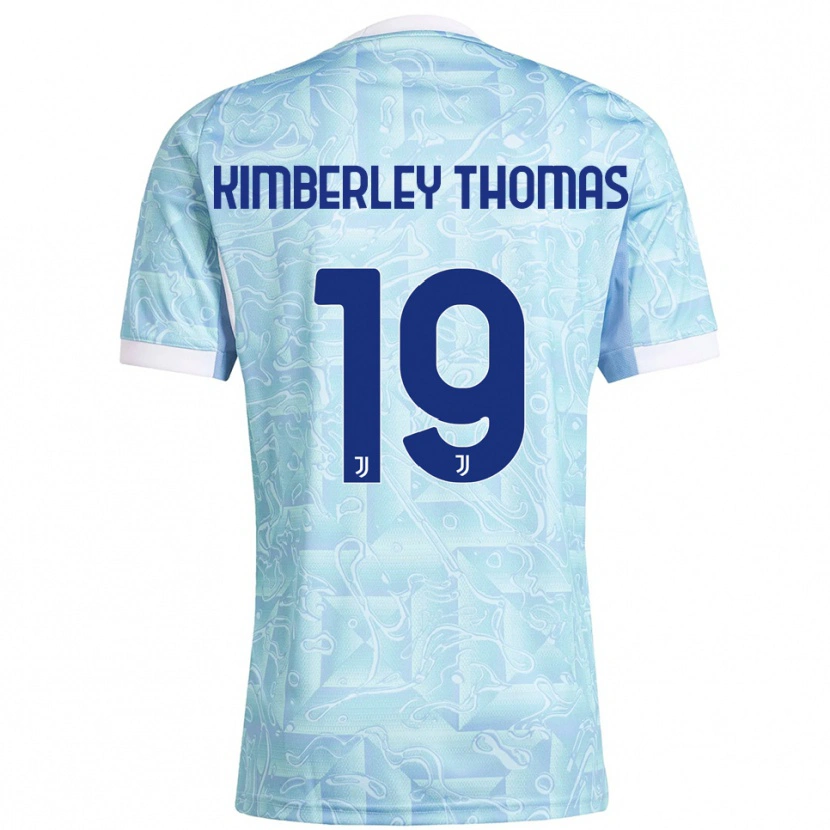 Danxen Mujer Camiseta Lindsey Kimberley Thomas #19 Azul Cielo Amarillo 2ª Equipación 2025/26 La Camisa