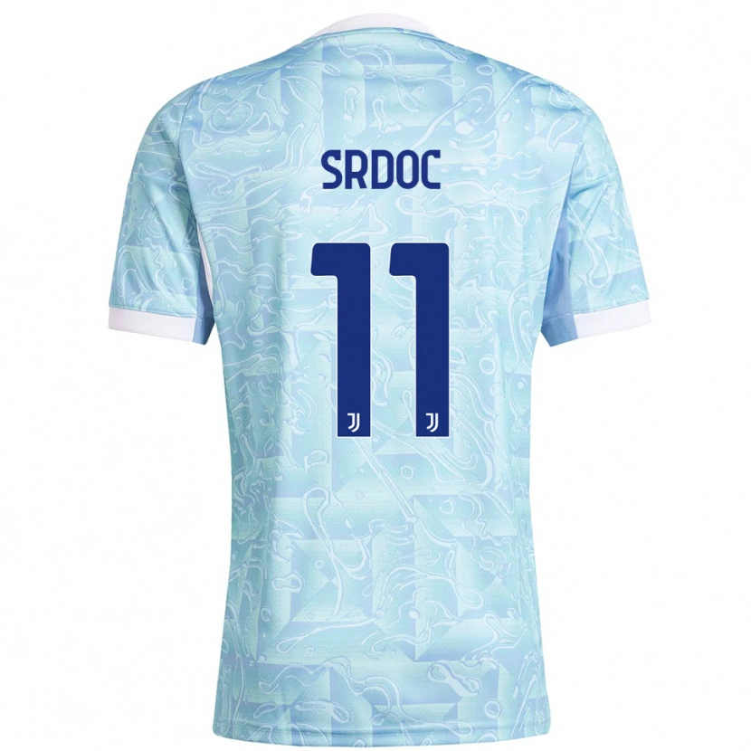Danxen Mujer Camiseta Ivano Srdoc #11 Azul Cielo Amarillo 2ª Equipación 2025/26 La Camisa