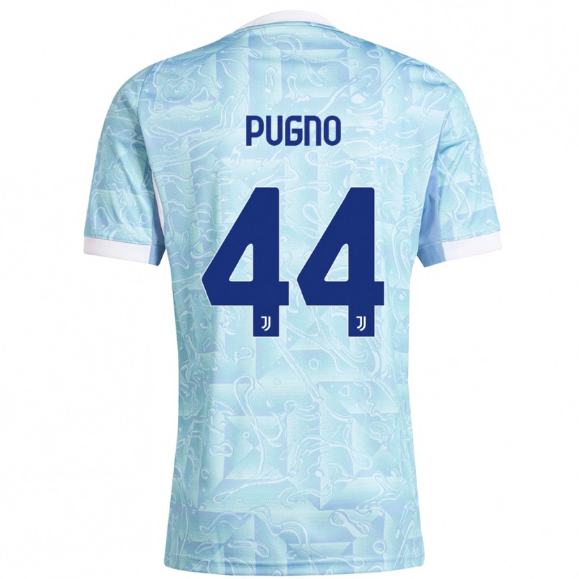 Danxen Mujer Camiseta Diego Pugno #44 Azul Cielo Amarillo 2ª Equipación 2025/26 La Camisa