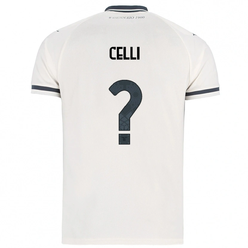 Danxen Mujer Camiseta Gabriele Celli #0 Blanco Marino 2ª Equipación 2025/26 La Camisa