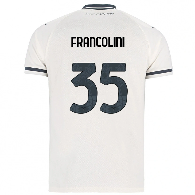 Danxen Mujer Camiseta Alice Francolini #35 Blanco Marino 2ª Equipación 2025/26 La Camisa