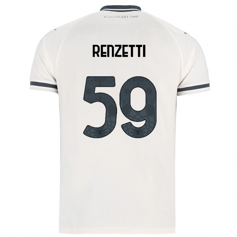 Danxen Mujer Camiseta Davide Renzetti #59 Blanco Marino 2ª Equipación 2025/26 La Camisa