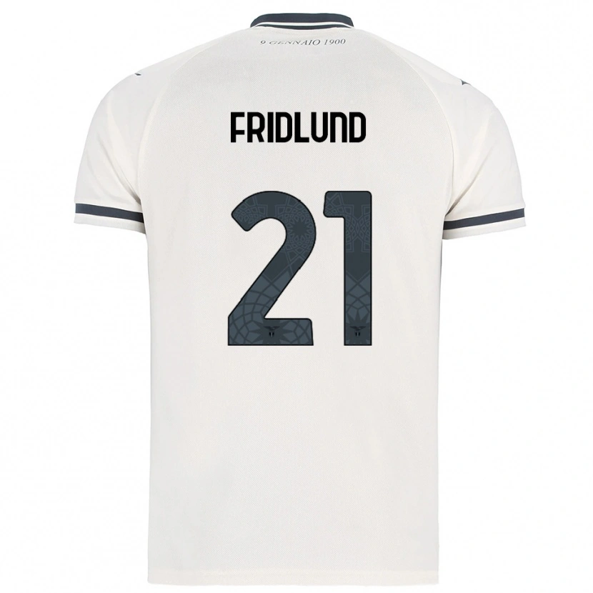Danxen Mujer Camiseta Johanne Fridlund #21 Blanco Marino 2ª Equipación 2025/26 La Camisa