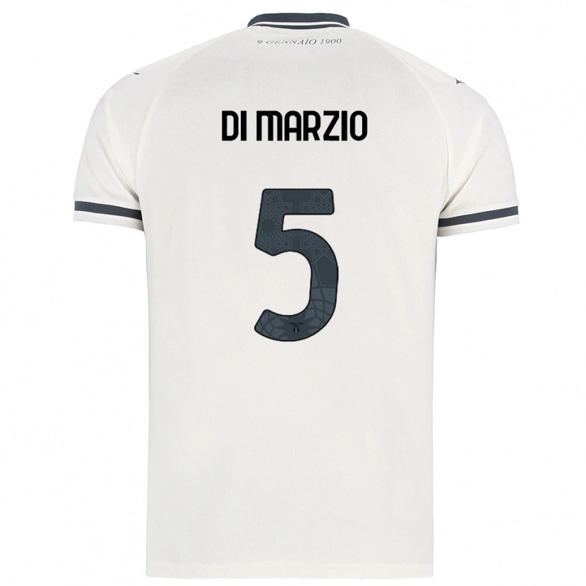 Danxen Mujer Camiseta Flavio Di Marzio #5 Blanco Marino 2ª Equipación 2025/26 La Camisa