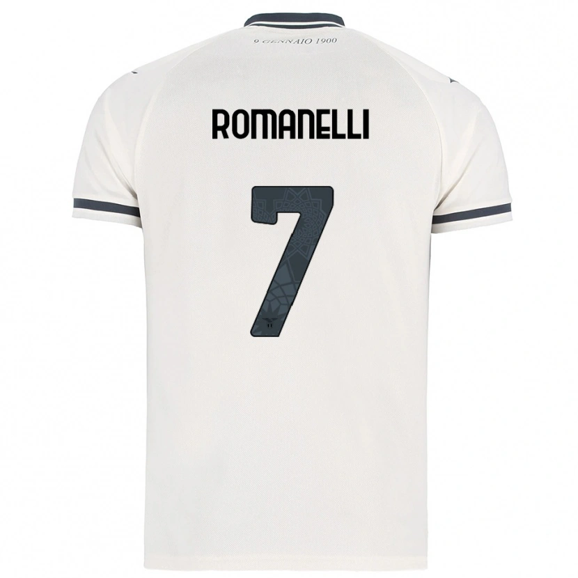 Danxen Mujer Camiseta Nicolas Romanelli #7 Blanco Marino 2ª Equipación 2025/26 La Camisa