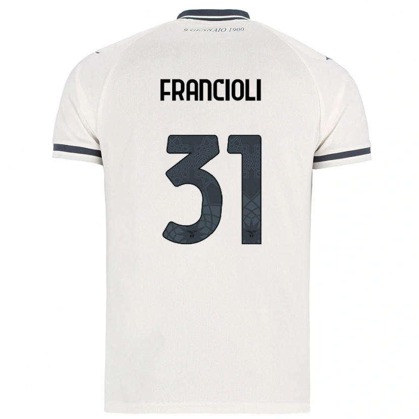 Danxen Mujer Camiseta Diego Francioli #31 Blanco Marino 2ª Equipación 2025/26 La Camisa