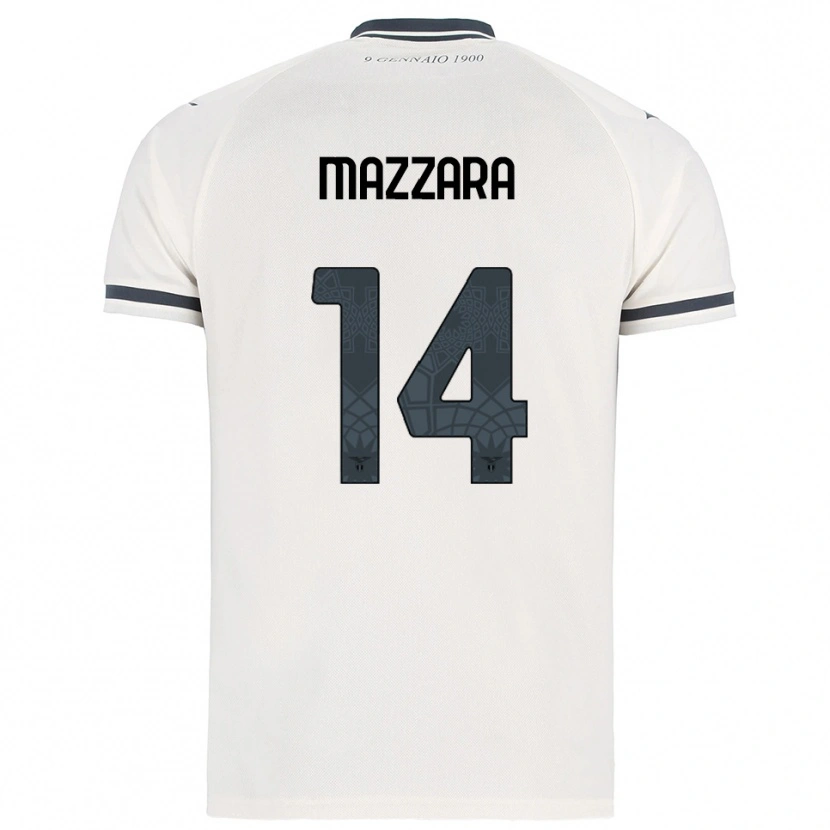 Danxen Mujer Camiseta Matteo Mazzara #14 Blanco Marino 2ª Equipación 2025/26 La Camisa