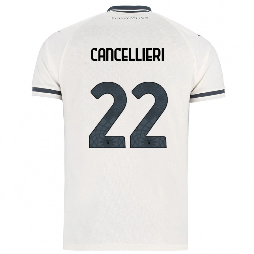 Danxen Mujer Camiseta Matteo Cancellieri #22 Blanco Marino 2ª Equipación 2025/26 La Camisa