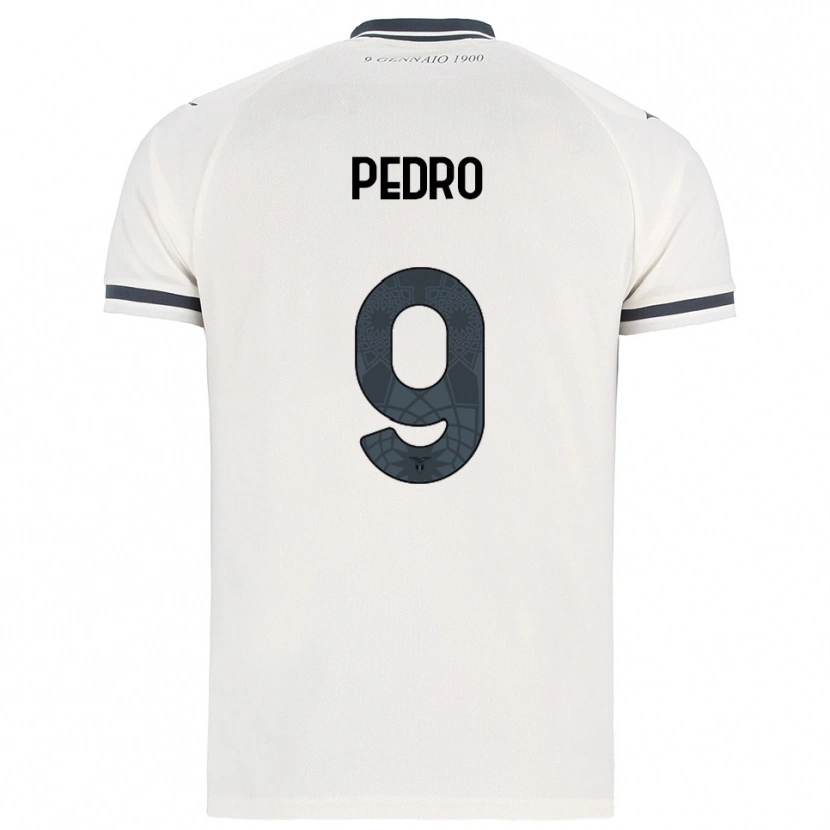 Danxen Mujer Camiseta Pedro #9 Blanco Marino 2ª Equipación 2025/26 La Camisa