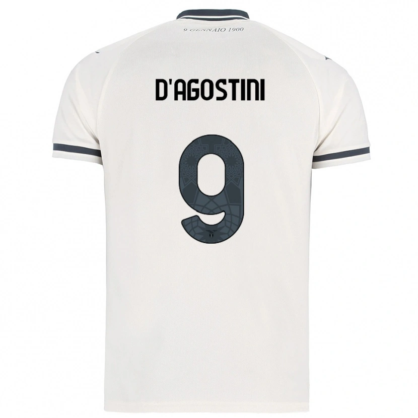 Danxen Mujer Camiseta Lorenzo D'agostini #9 Blanco Marino 2ª Equipación 2025/26 La Camisa