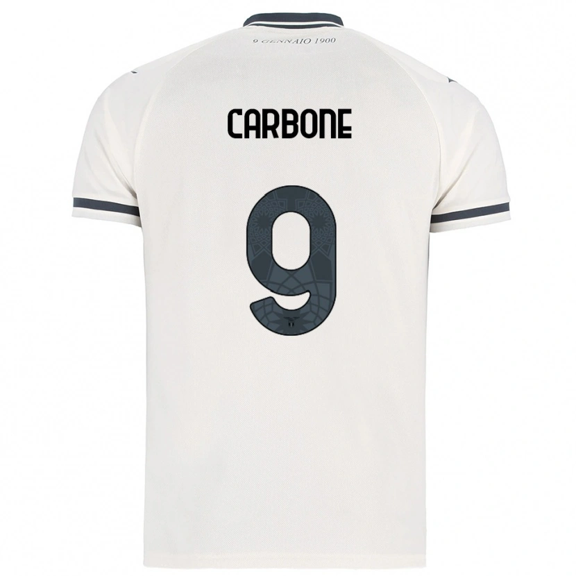 Danxen Mujer Camiseta Giovanni Carbone #9 Blanco Marino 2ª Equipación 2025/26 La Camisa