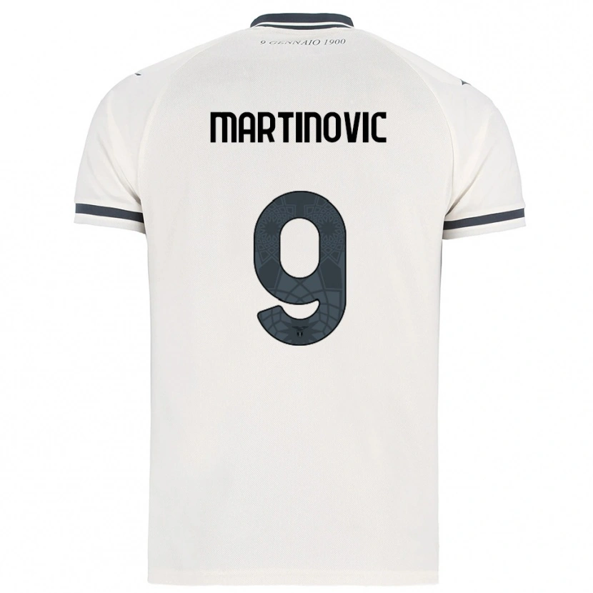 Danxen Mujer Camiseta Melania Martinovic #9 Blanco Marino 2ª Equipación 2025/26 La Camisa