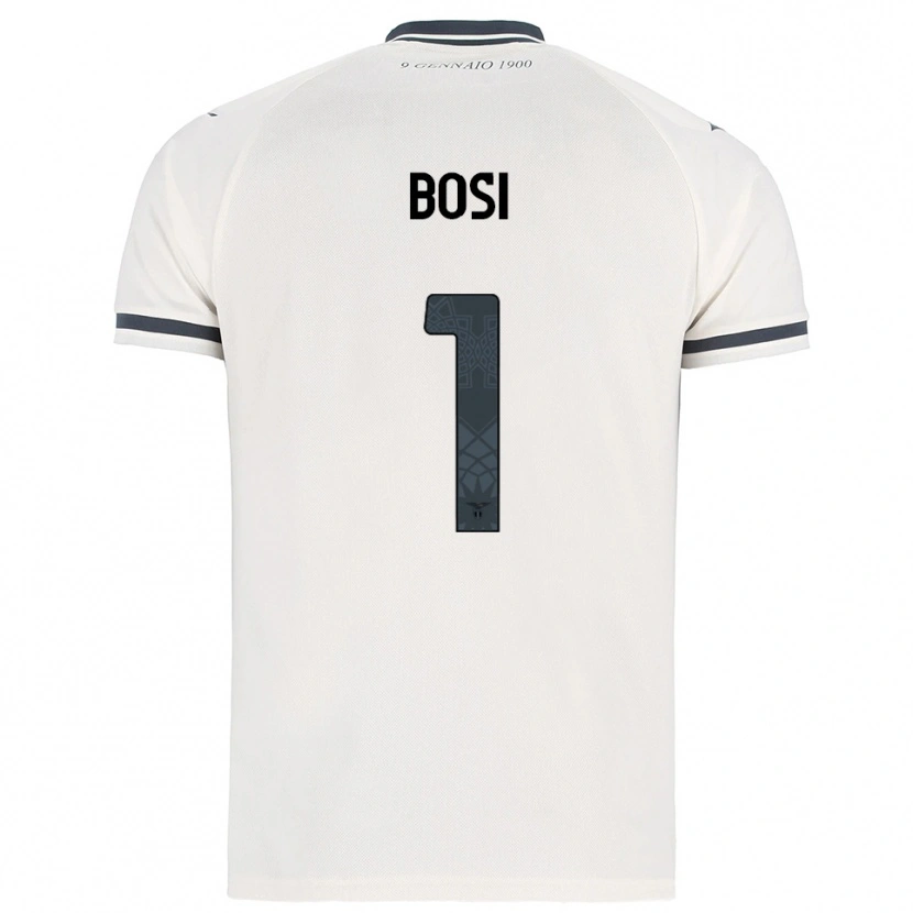 Danxen Mujer Camiseta Gioele Bosi #1 Blanco Marino 2ª Equipación 2025/26 La Camisa