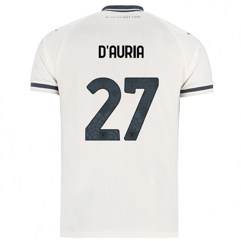 Danxen Mujer Camiseta Federica D'auria #27 Blanco Marino 2ª Equipación 2025/26 La Camisa