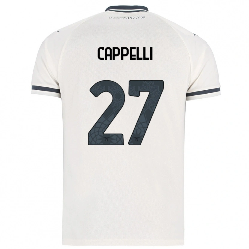Danxen Mujer Camiseta Tommaso Cappelli #27 Blanco Marino 2ª Equipación 2025/26 La Camisa