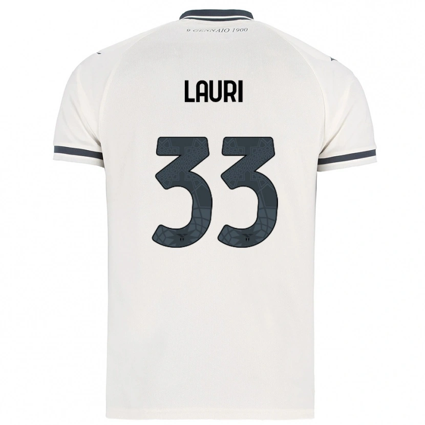 Danxen Mujer Camiseta Giacomo Lauri #33 Blanco Marino 2ª Equipación 2025/26 La Camisa