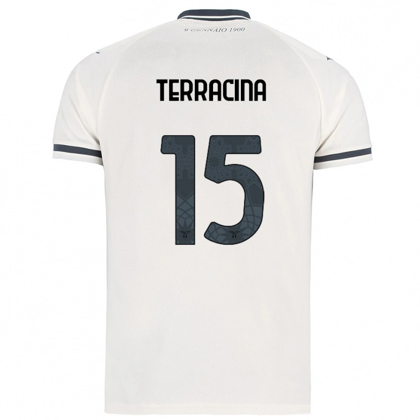 Danxen Mujer Camiseta Gavriel Terracina #15 Blanco Marino 2ª Equipación 2025/26 La Camisa
