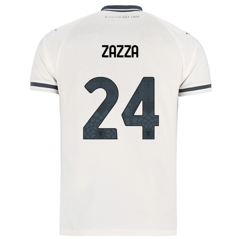 Danxen Mujer Camiseta Matteo Zazza #24 Blanco Marino 2ª Equipación 2025/26 La Camisa