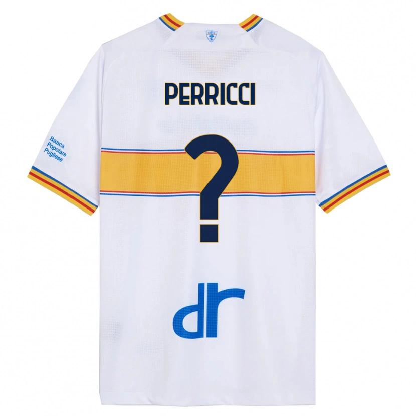 Danxen Mujer Camiseta Gabriele Perricci #0 Blanco Amarillo 2ª Equipación 2025/26 La Camisa