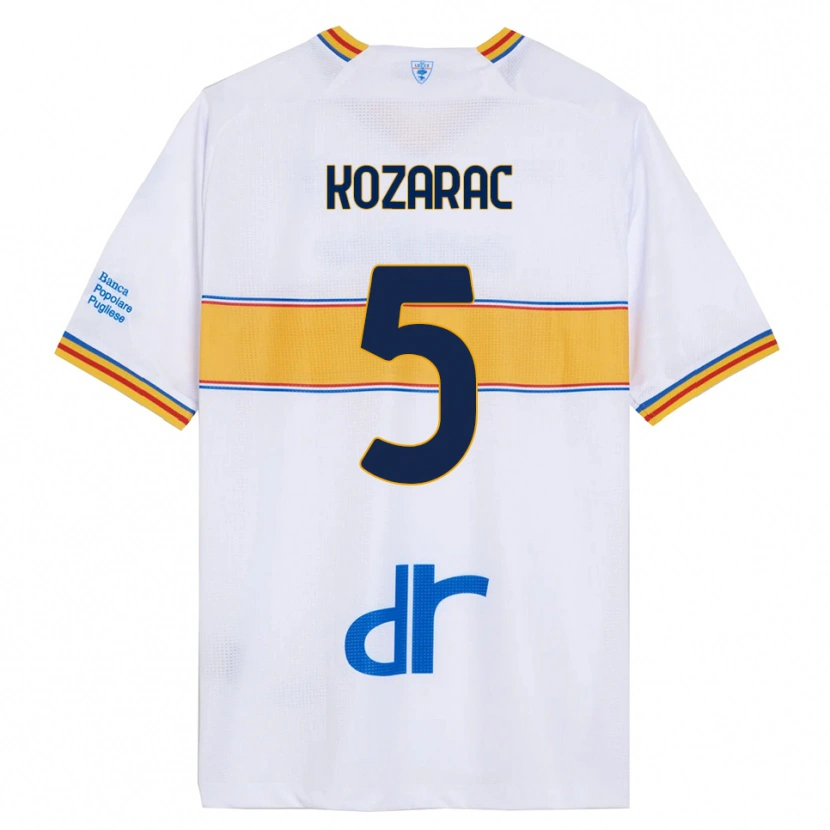 Danxen Mujer Camiseta Haris Kozarac #5 Blanco Amarillo 2ª Equipación 2025/26 La Camisa