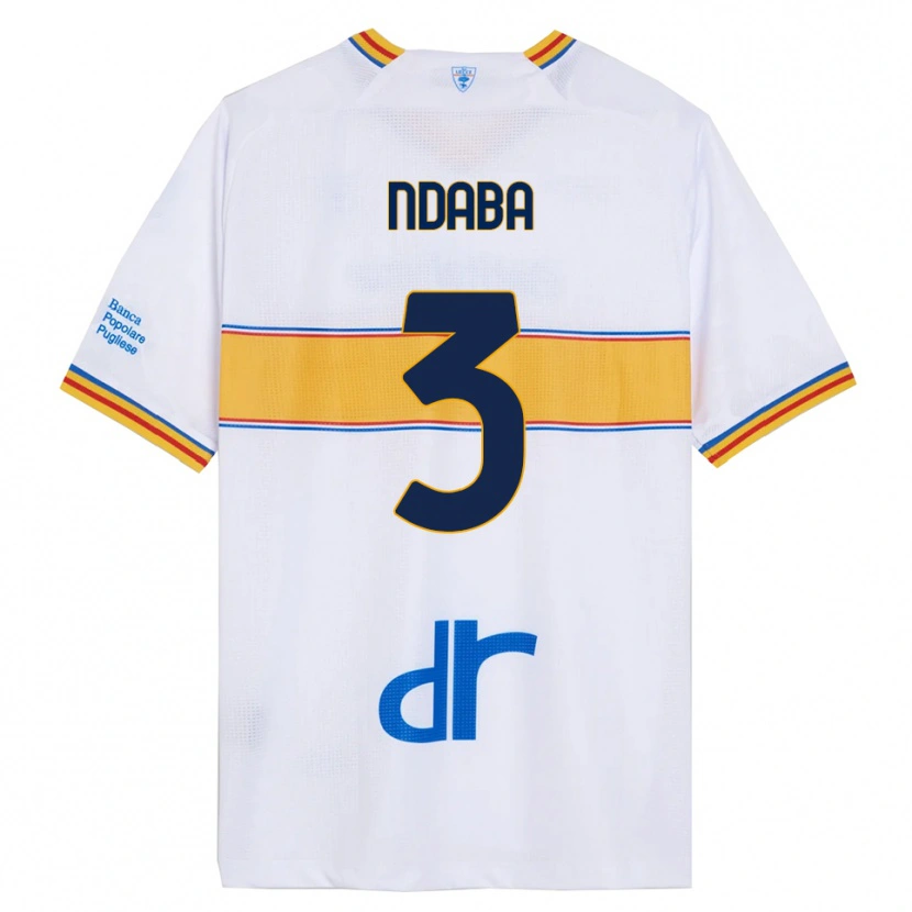 Danxen Mujer Camiseta Corrie Ndaba #3 Blanco Amarillo 2ª Equipación 2025/26 La Camisa