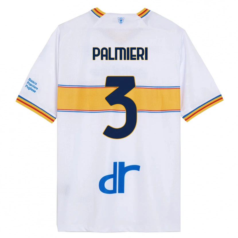 Danxen Mujer Camiseta Andrea Palmieri #3 Blanco Amarillo 2ª Equipación 2025/26 La Camisa