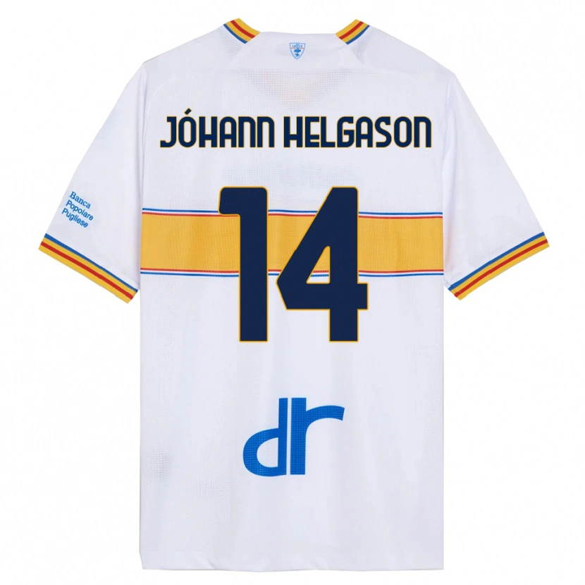 Danxen Mujer Camiseta Thórir Jóhann Helgason #14 Blanco Amarillo 2ª Equipación 2025/26 La Camisa