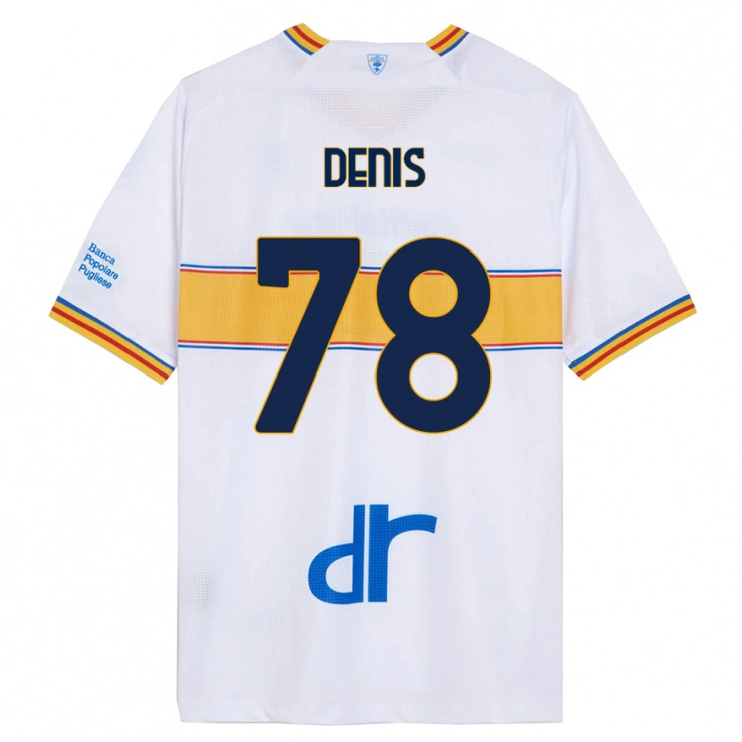 Danxen Mujer Camiseta Max Denis #78 Blanco Amarillo 2ª Equipación 2025/26 La Camisa